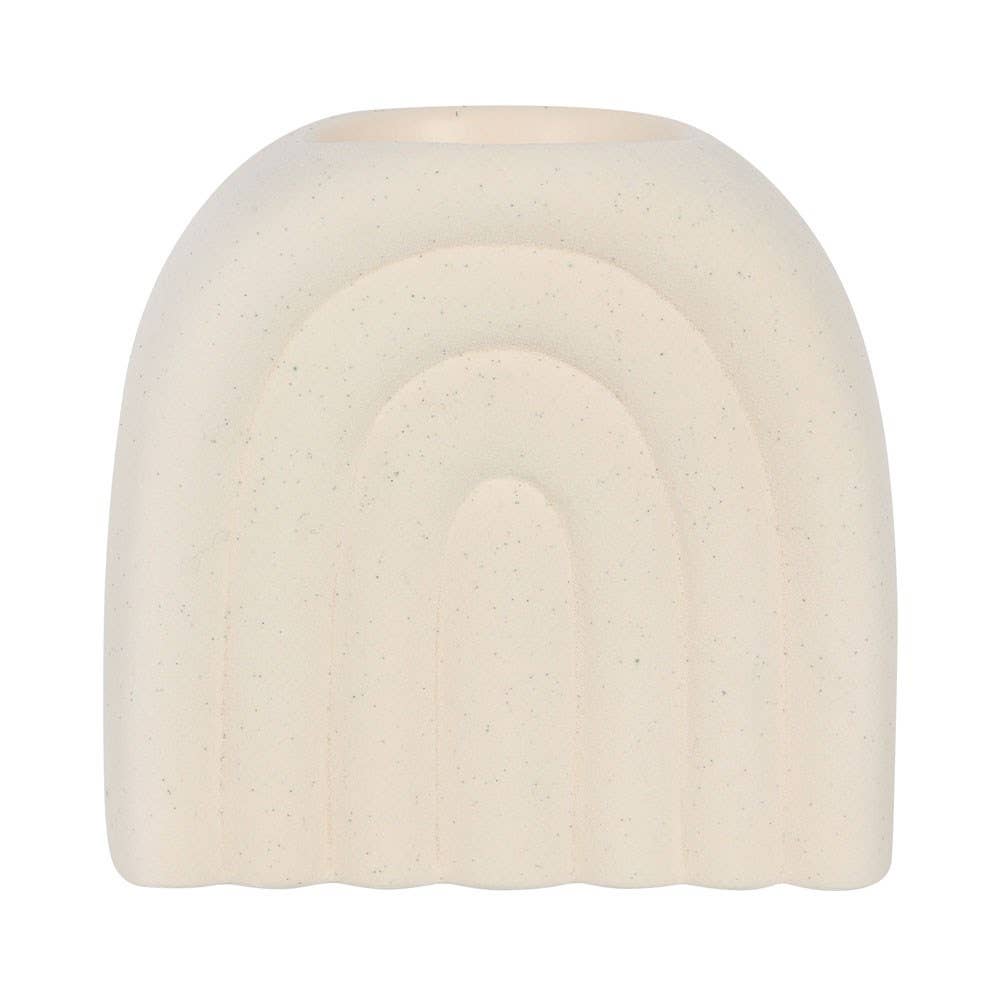 Minimalistische Cream Speckle Arch oliebrander en wasverwarmer