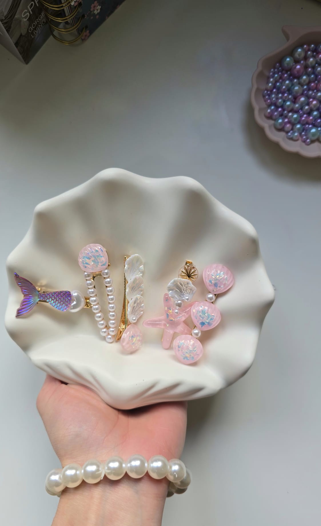 Ocean Bloom β Jesmonite Shell Trinket Dish