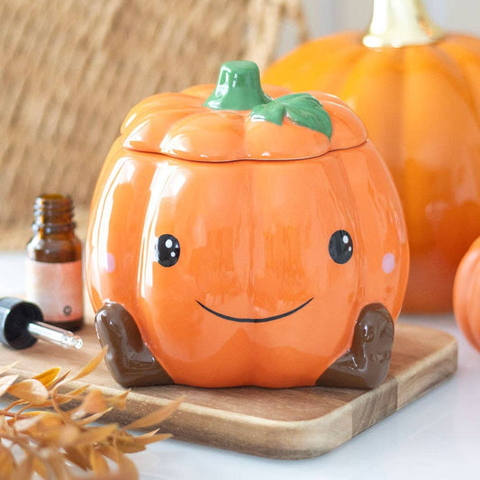 Schattige Pompoen Herfst en Najaar Oliebrander en Wasverwarmer