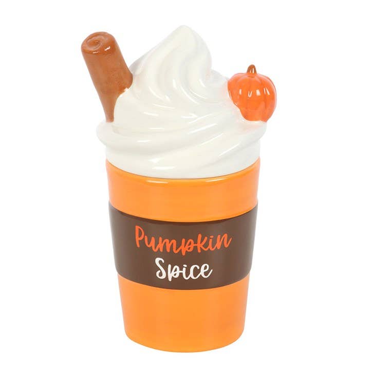 Herfst Pompoen Specerijen Latte Met Deksel Oliebrander en Wasverwarmer