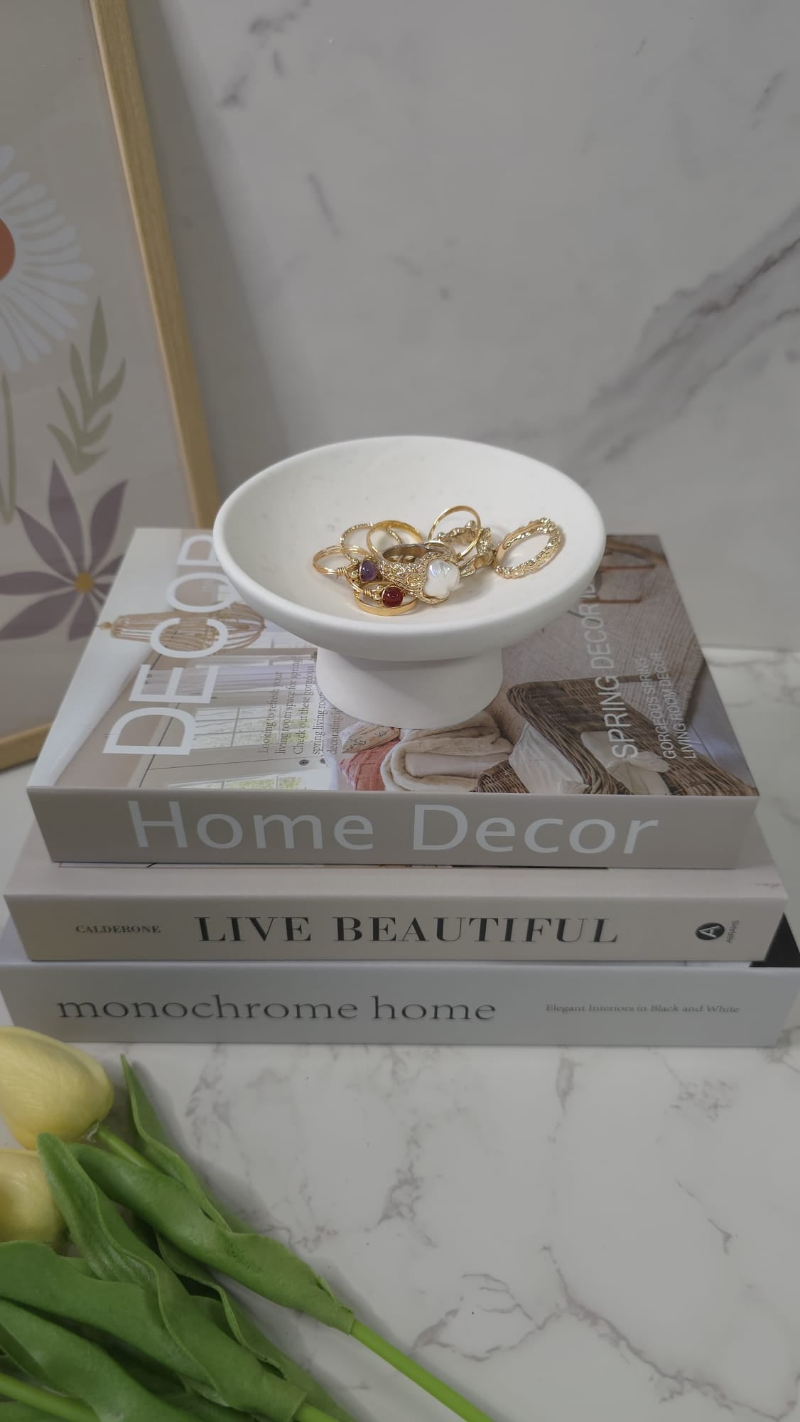 Luna Jesmonite Jewellery Dish