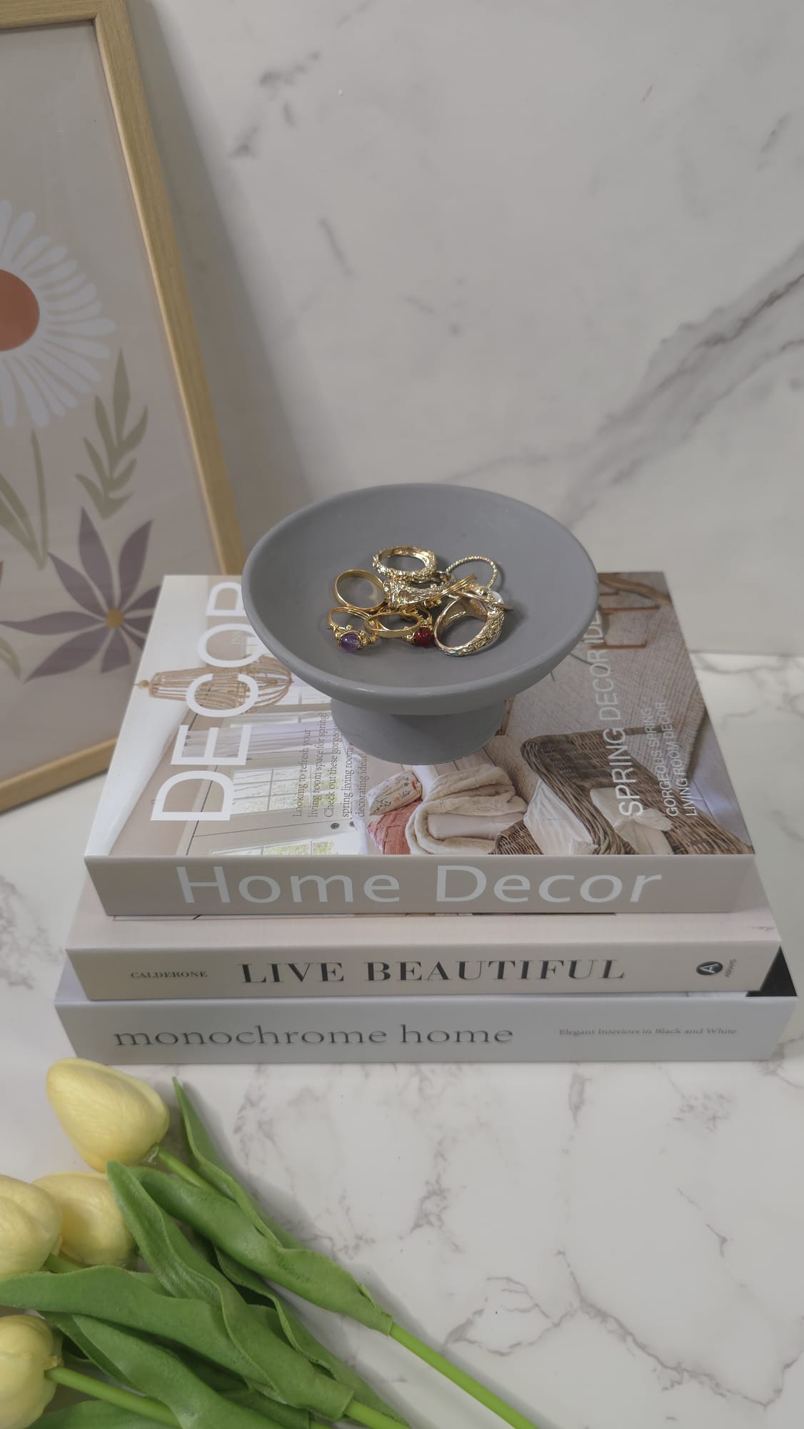 Luna Jesmonite Jewellery Dish