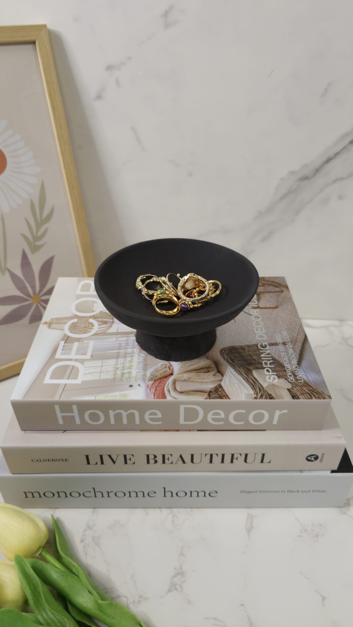 Luna Jesmonite Jewellery Dish