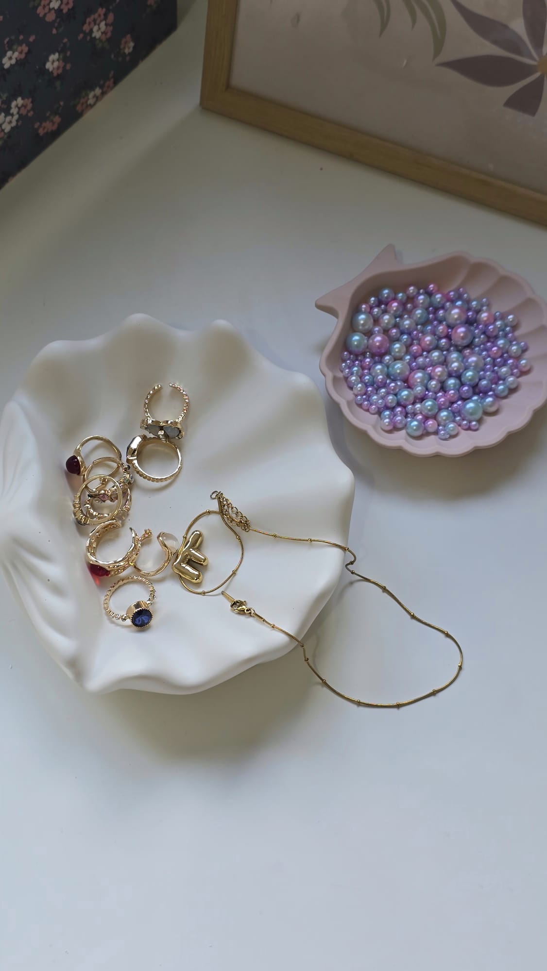 Ocean Bloom – Jesmonite Shell Trinket Dish
