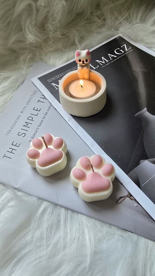 Pawfect Duo – Handmade Cat Paw Candle Set (2-Pack)
