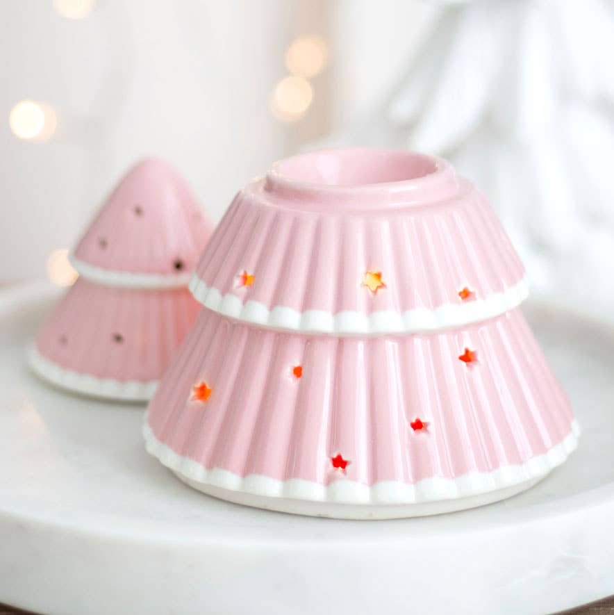 Oliebrander voor roze kerstboom