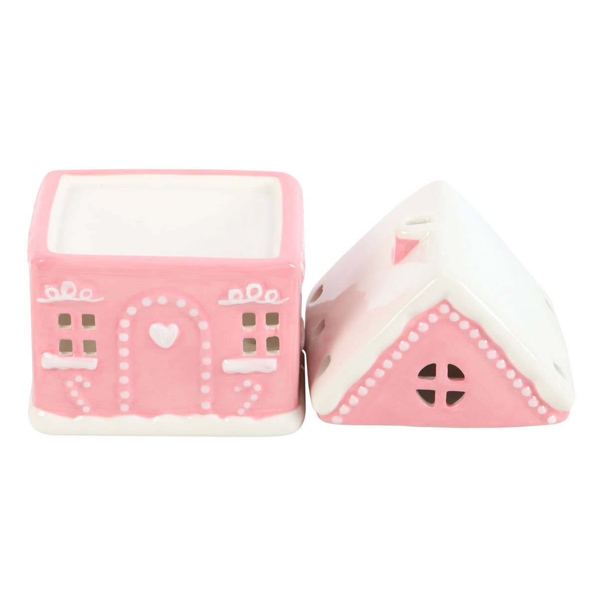 Pink Gingerbread House kerstoliebrander